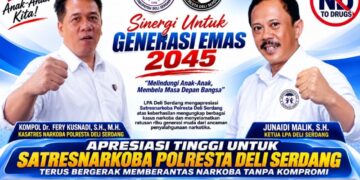 LPA Deli Serdang Apresiasi Satresnarkoba Polresta Deli Serdang – Ungkap Kasus Narkoba Besar, Selamatkan 250 Ribu Jiwa