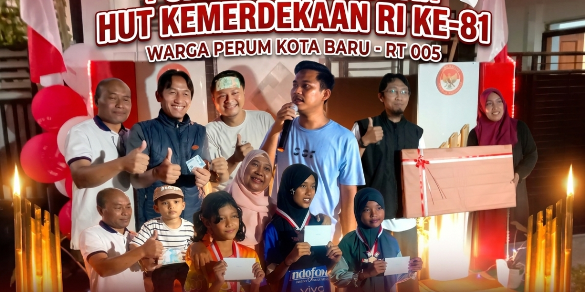 Saat Tawa dan Air Mata Haru Menyatu: Malam Puncak Kemerdekaan RT 005 Kota Baru yang Menggetarkan Hati” (Fokus pada kehangatan suasana)