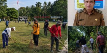 Sambut HUT ke-81 RI, Kepala Desa Margajaya Pimpin Gotong Royong Bersihkan Lingkungan dan Siapkan Berbagai Kegiatan Kemerdekaan