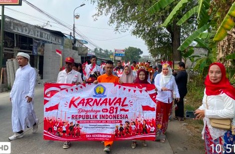 Semarak HUT ke-81 RI, SKh Kekerabatan Maja Gelar Karnaval dan Beragam Perlombaan