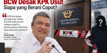 BCW Desak KPK Usut Hilangnya Segel di Ruang Dirjen Bea Cukai