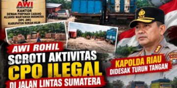 Diduga Dikelola Sinaga & Sihombing, AWI Rohil Desak Kapolda Tutup Penampungan CPO Ilegal